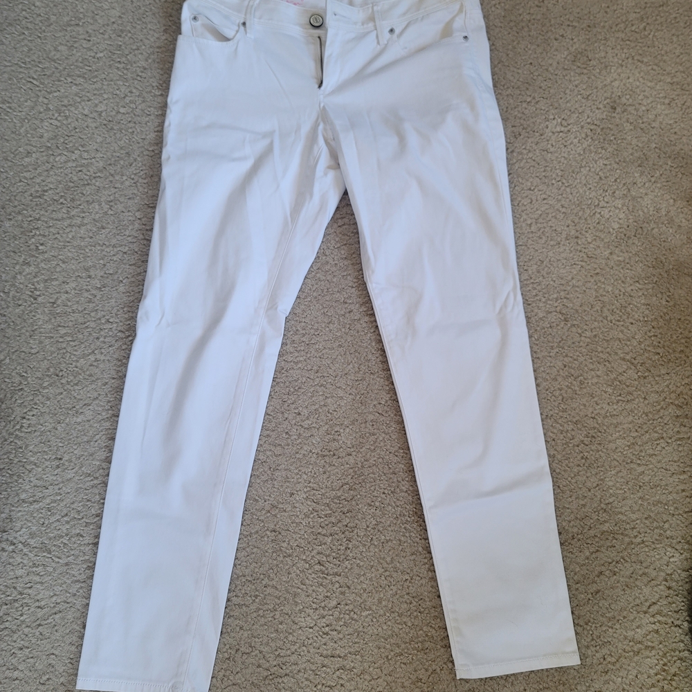 Lilly Pulitzer White High-Rise Skinny Jeans